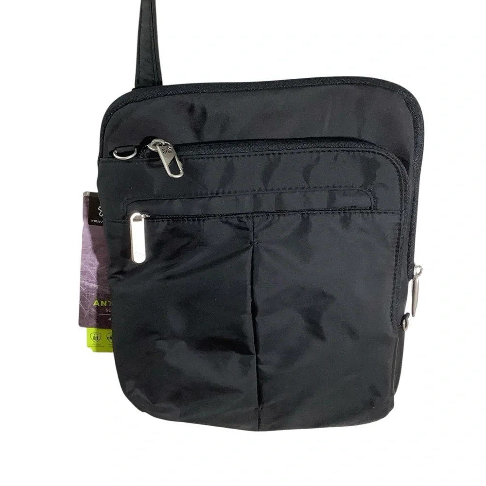 Travelin Black Crossbody Slim Bag